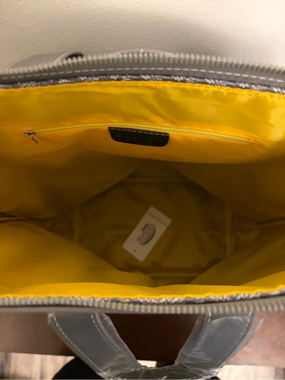 Goyard Gray Patterned Backpack Tote